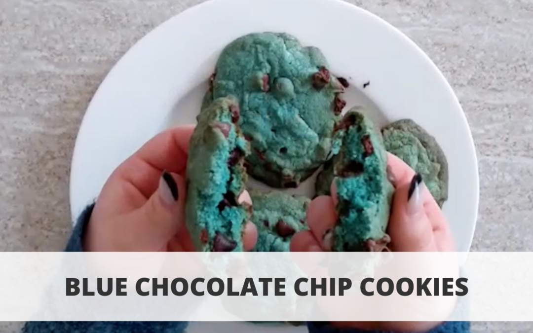 Blue Chocolate Chip Cookies